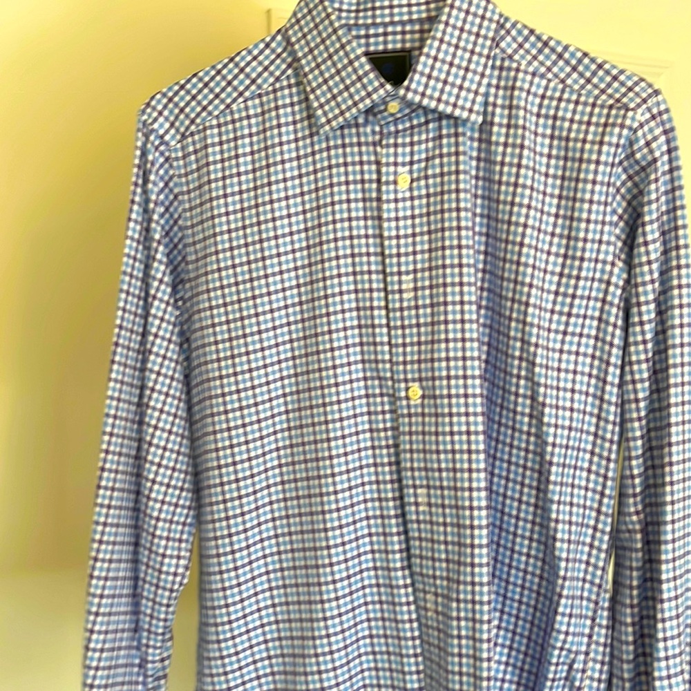 David Donahue mens checked shirt